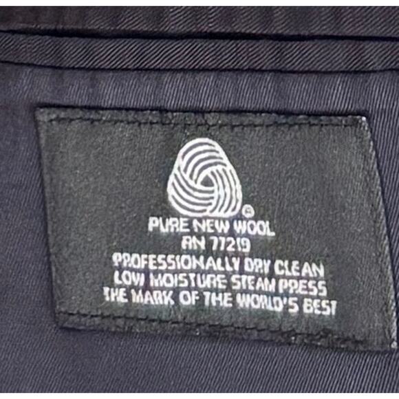 Joseph & Feiss Mens 48R Wool Navy Gold Button Blazer Suit Jacket Career Preppy - Picture 9 of 10